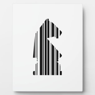 KNIGHT BAR CODE Schachmuster-Design Fotoplatte