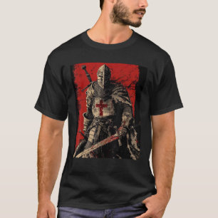 Knight Christlich Templar Krieger Gottes Kreuzfahr T-Shirt