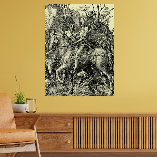 Knight, Death, And The Devil by Albrecht Dürer Poster (Wohnzimmer 2)