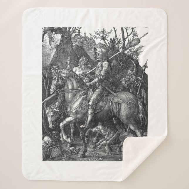  Knight Death Devil Albrecht Durer engraving art p Sherpadecke (Vorderseite)