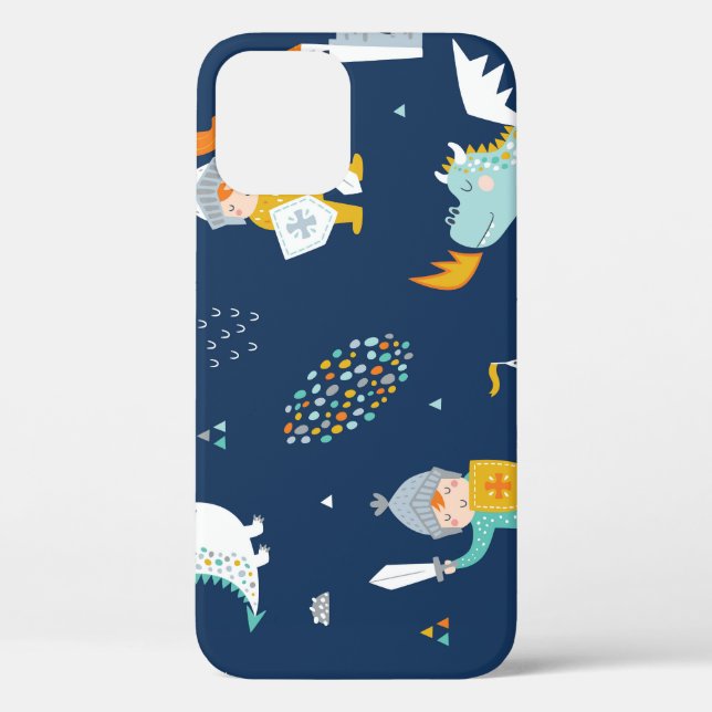 Knight Dragon Castle Childish Pattern Case-Mate iPhone Hülle (Rückseite)