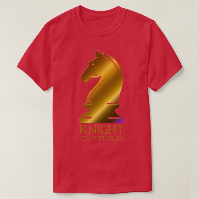 Knight fängt Schachspieler ein T-Shirt (Design vorne)
