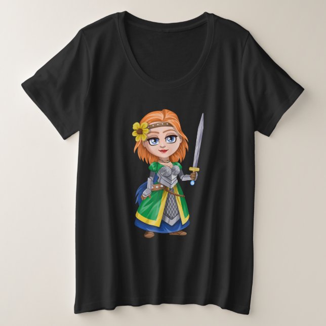 Knight Große Größe T-Shirt (Design vorne)