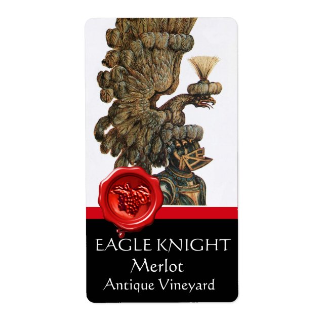 KNIGHT HELMET MIT EGELN WINGS RED WAX SIEGEL Wine (Vorne)