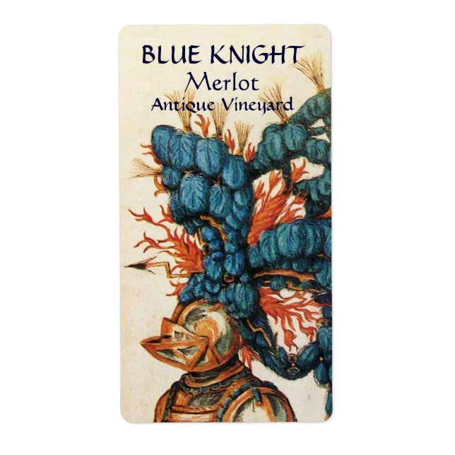 KNIGHT HELMET MIT ROTEN BLAUEN FEATHERS,Weinverkos (Vorne)