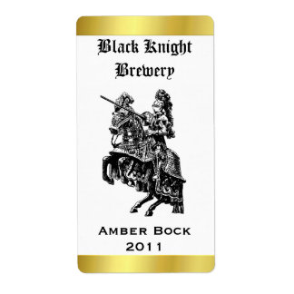 Knight Home Bière Fabriquée Étiquette