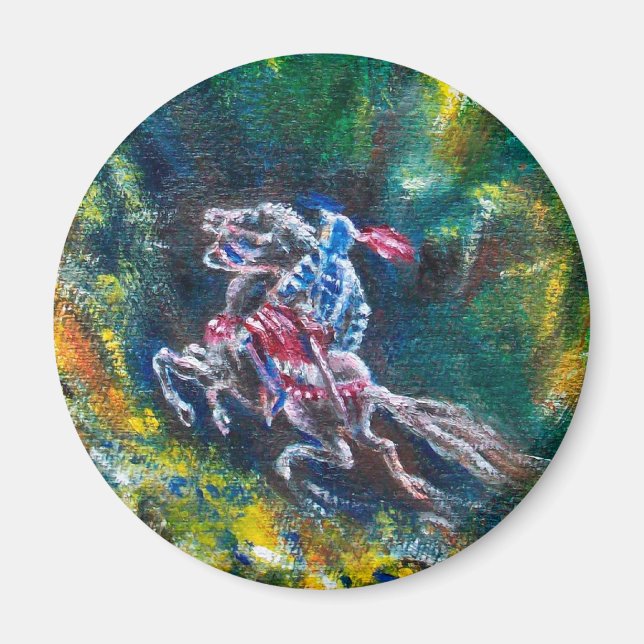 KNIGHT LANCELOT , PFERDERFAHRT IN GRÜNEN WALDEN MAGNET (Vorne)