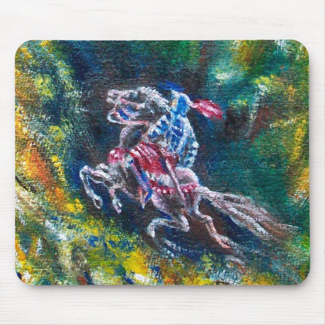 KNIGHT LANCELOT , PFERDERFAHRT IN GRÜNEN WALDEN MOUSEPAD (Vorne)