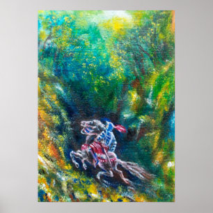 KNIGHT LANCELOT , PFERDERFAHRT IN GRÜNEN WALDEN POSTER