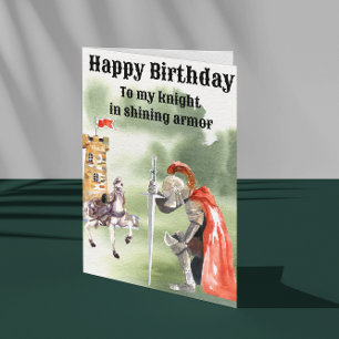 Knight Medival Birthday Card Karte