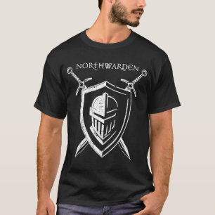 Knight Northwarden Helmet Schild Schwert RPG Krieg T-Shirt