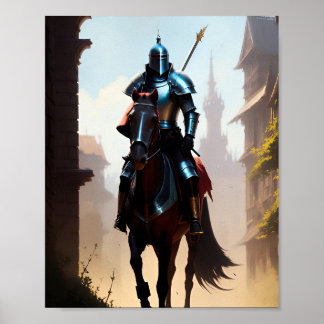 Knight on Horseback Poster