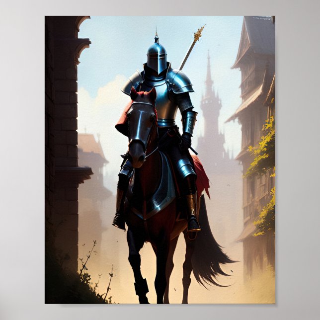 Knight on Horseback Poster (Vorne)