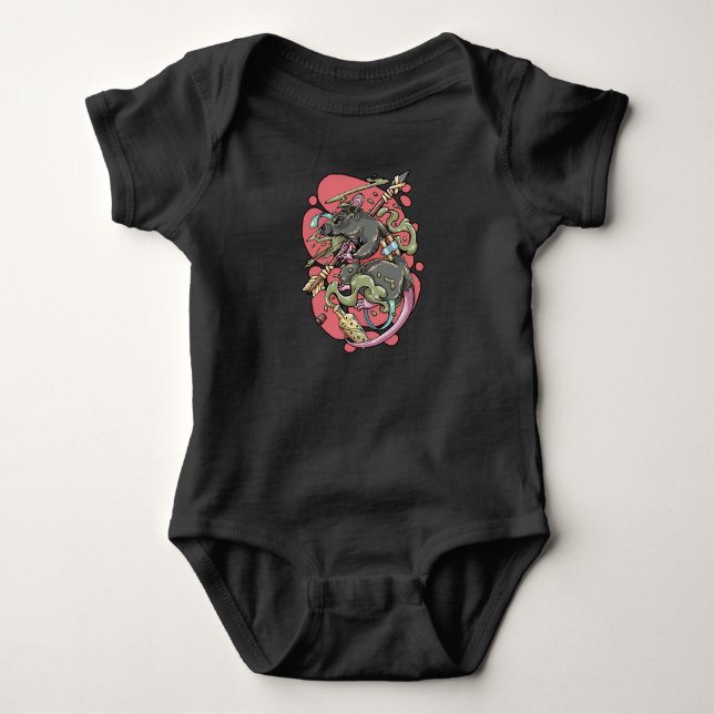 Knight Rat Baby Strampler (Vorderseite)