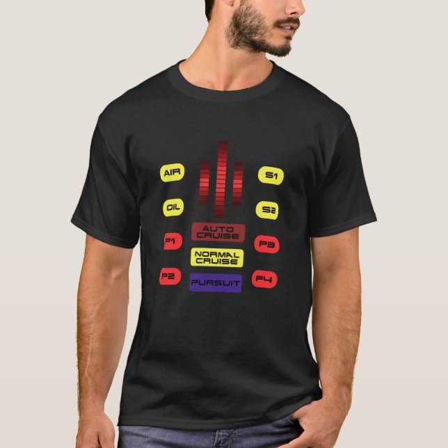 Knight Rider KITT Car Dashboard Graphic Classic T-Shirt (Vorderseite)