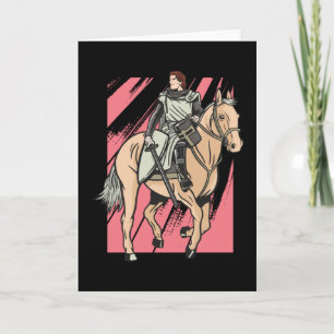 Knight Riding Horse Karte