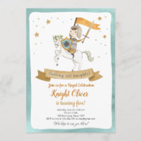 Knight Royal Medieval Junge Geburtstag Einladung