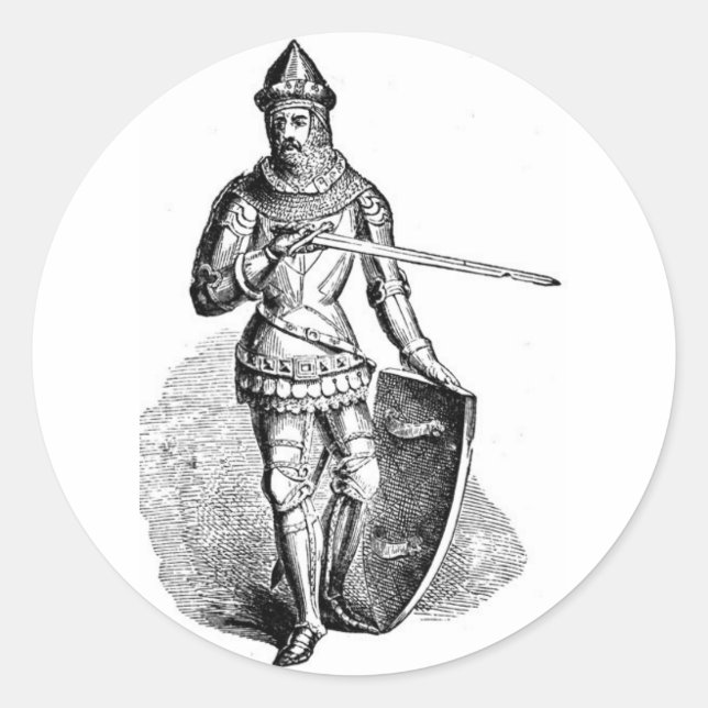 Knight Runder Aufkleber (Vorderseite)