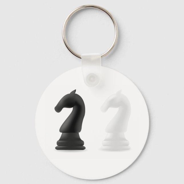 Knight Schach Pieces Schlüsselanhänger (Vorderseite)