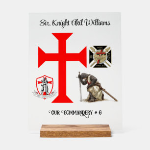 Knight Templar Acrylschild