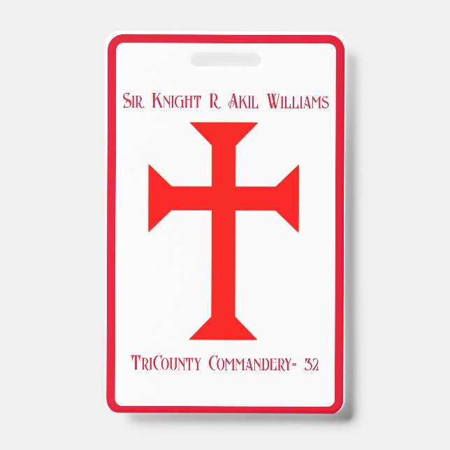 Knight Templar Ausweis (Vorderseite)