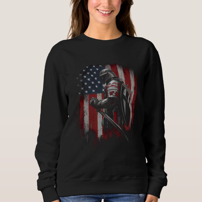 Knight Templar Christian Warrior Of God Crusader Sweatshirt (Vorderseite)