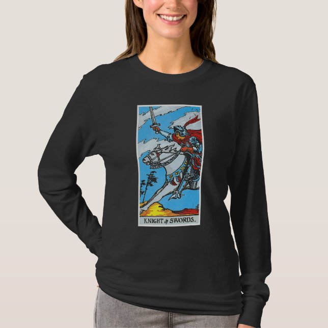 Knight Templar Knight Of Swords Occult Tarot Card  T-Shirt (Vorderseite)