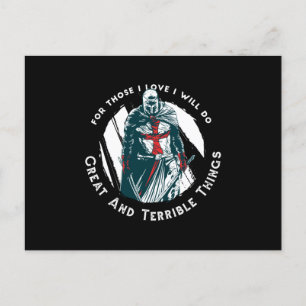 Knight templar postkarte