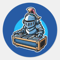 Knight Turntablist - mittelalterliches DJ Cartoon 