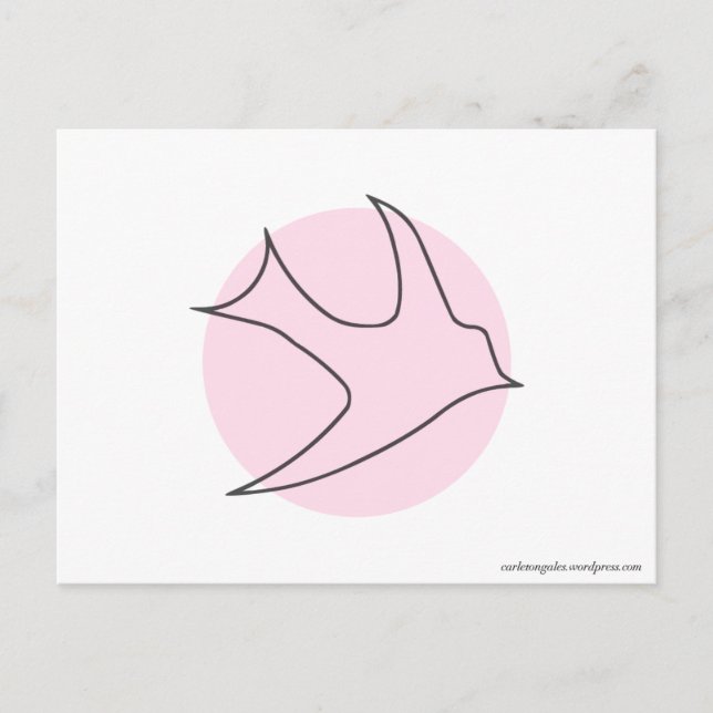 Knightingales Postcard (Rosa) Postkarte (Vorderseite)