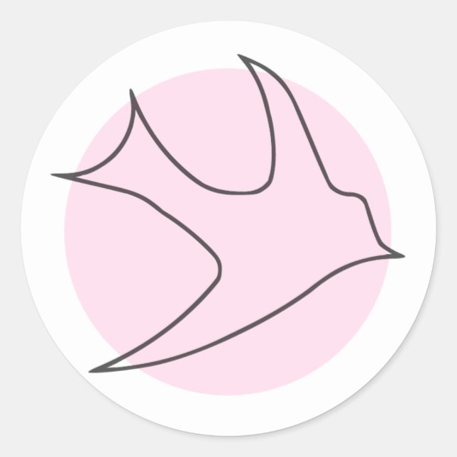 Knightingales Round Sticker (Rosa) (Vorderseite)