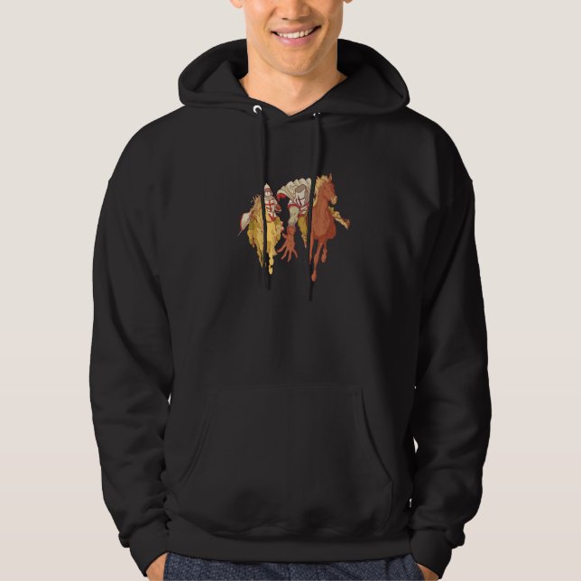 Knights and Horses - Medieval Crusader Renaissance Hoodie (Vorderseite)