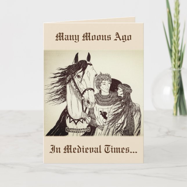 "Knights Courted Maidens!" Karte (Vorderseite)