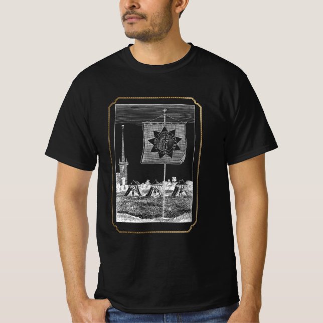 Knights Templar Graphic Masonic Gift T-Shirt (Vorderseite)