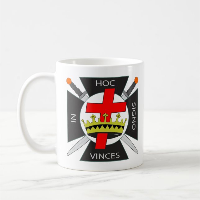 Knights Templar Kaffeetasse, IN HOC SIGNO VINCES Kaffeetasse (Links)
