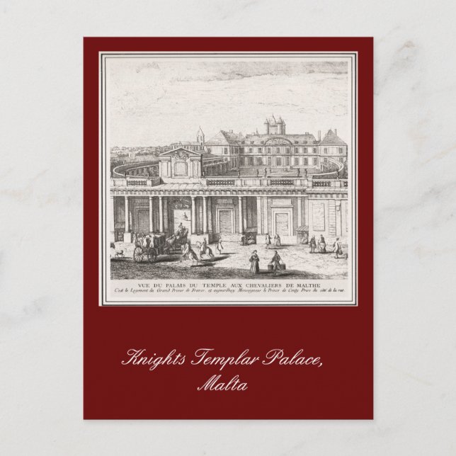 Knights Templar Palace, Malta Postkarte (Vorderseite)