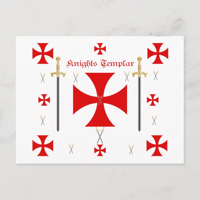 Knights Templar Postkarte (Vorderseite)