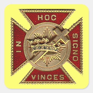 KNIGHTS TEMPLAR QUADRATISCHER AUFKLEBER