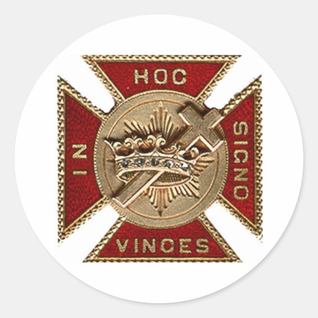 KNIGHTS TEMPLAR RUNDER AUFKLEBER (Vorderseite)