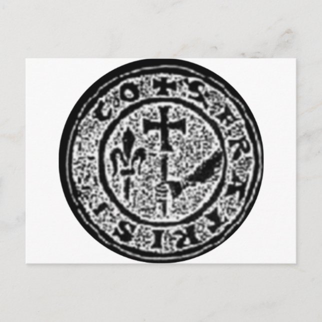 Knights Templar Siegel #2 Postkarte (Vorderseite)