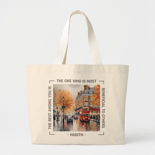 Knightsbridge Rainy Day Hadith Jumbo Stoffbeutel (Vorne)