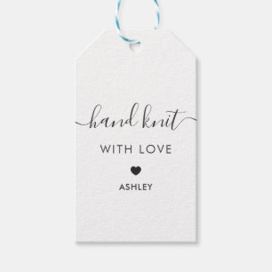 Knit à main avec amour, étiquette cadeau artisanal