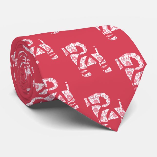 Knit d'hiver Noël Yule Bock Cravate (Roulé)