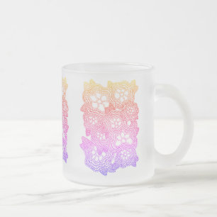 KNIT FLORAL Frosted Glass Mug