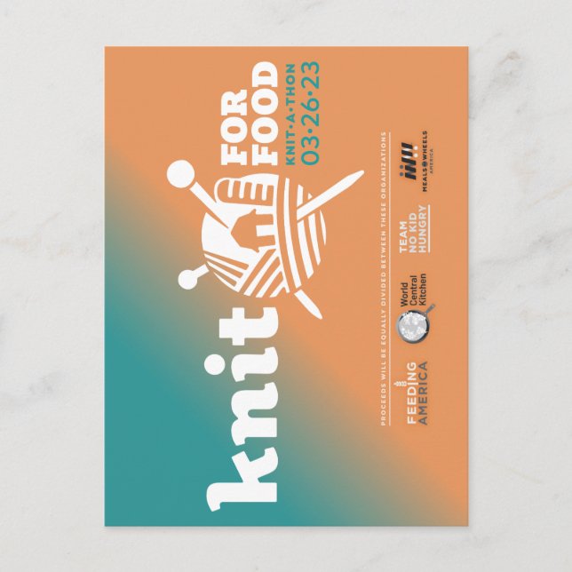 Knit for Food Carte postale (Devant)