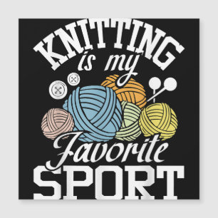 Knit Happens  Funny Knitting Shirt Knitters Pride  Magnetkarte