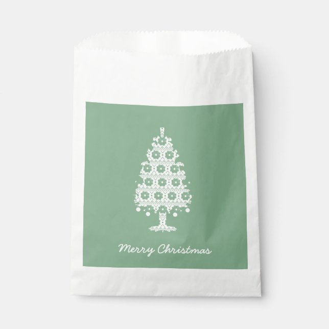 Knit hiver Arbre de Noël Favoriser les sacs (Devant)
