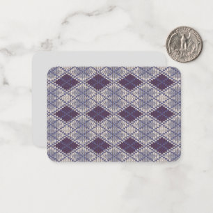 KNIT JACQUARD PLUM 3,5x2,5 Carte plate / Horizonta