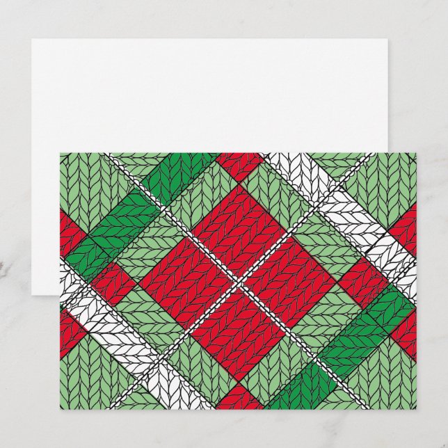 KNIT JACQUARD VACANCES 4.5x6.25 Carte plate horizo (Devant / Derrière)