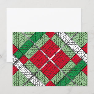 KNIT JACQUARD VACANCES 4.5x6.25 Carte plate horizo